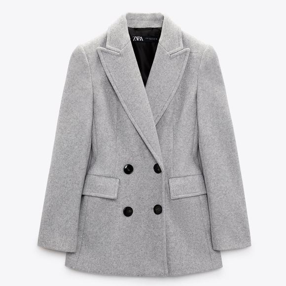 NWT Zara Tailored Double Breasted Blazer Size M - Picture 6 of 16